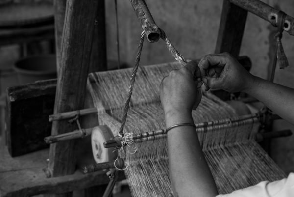 Hand-spun and handwoven on the same loom