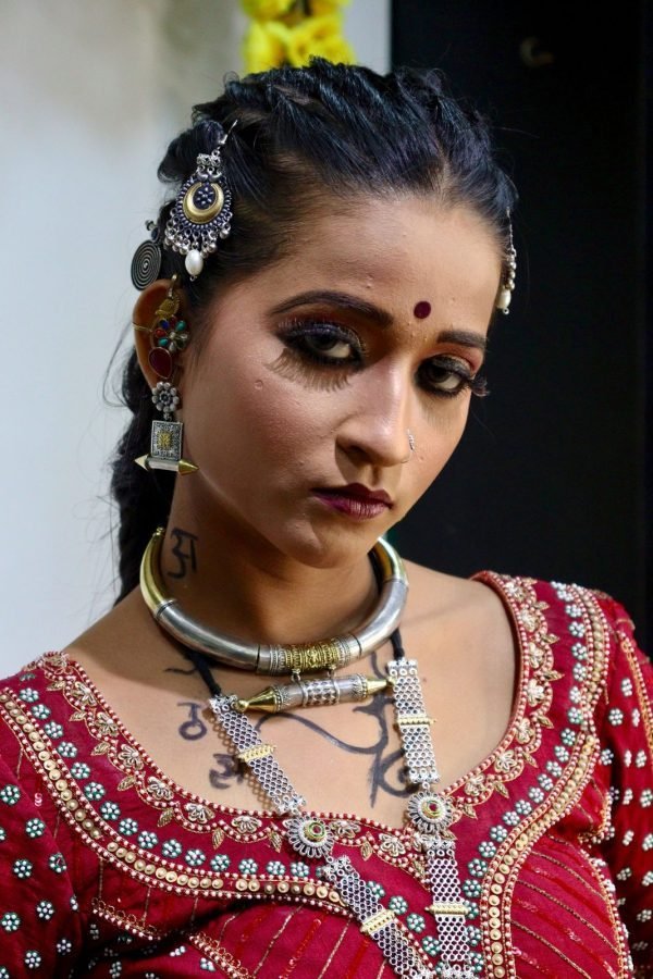 Kavya two-tier Dokra neckpiece