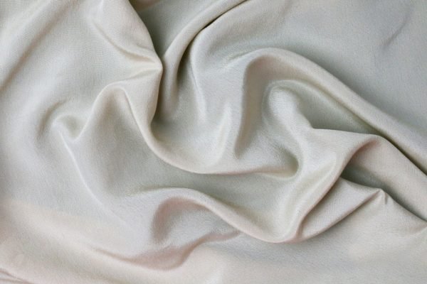 Matka silk drape showing the hand-spun slub